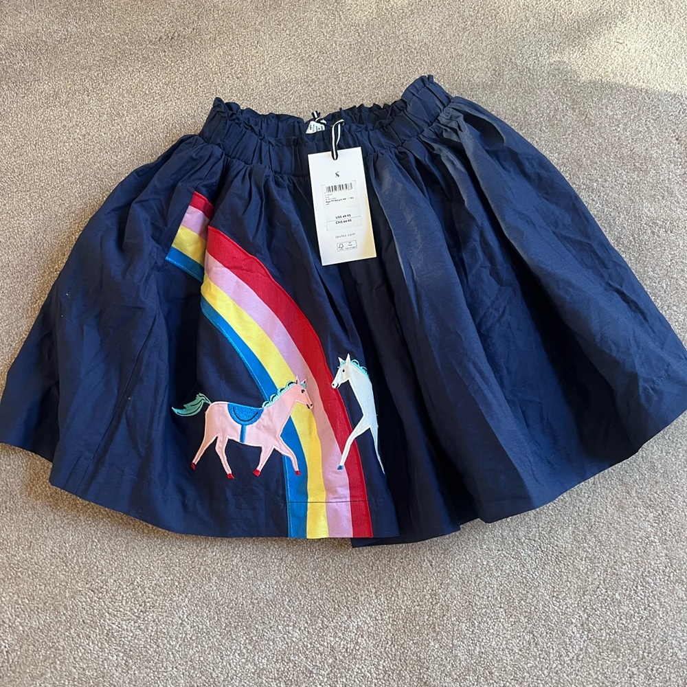 JOULES Rainbow & Unicorn Appliqué NWT